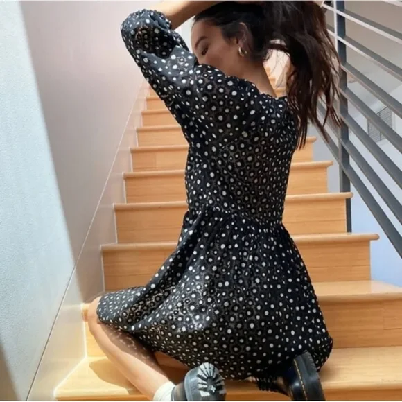 ARITIZA Sunday Best Bonita  Yellow White Daisy Babydoll  Cottagecore Dress S - Picture 7 of 10